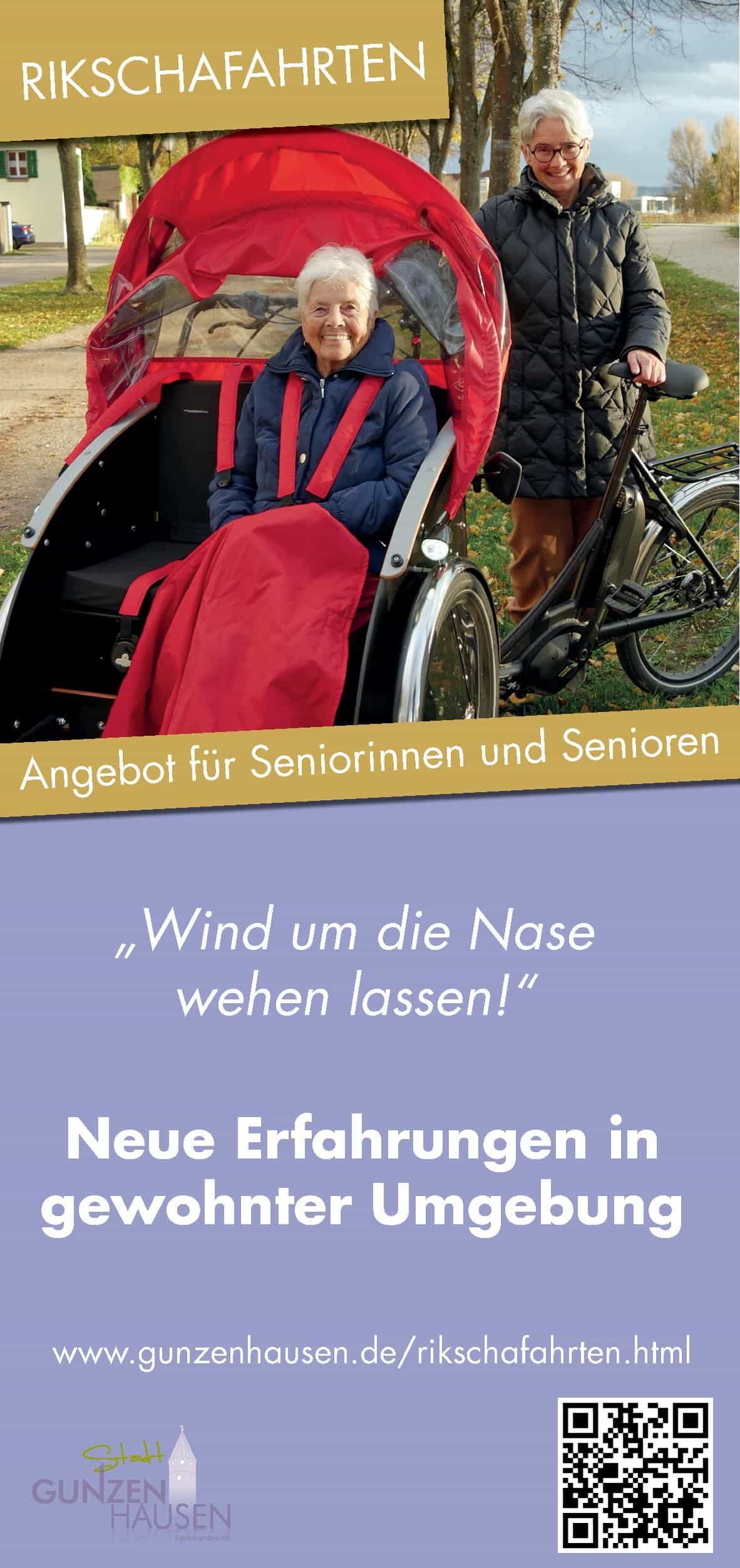 Flyer zu den Rikschafahrten in Gunzenhausen