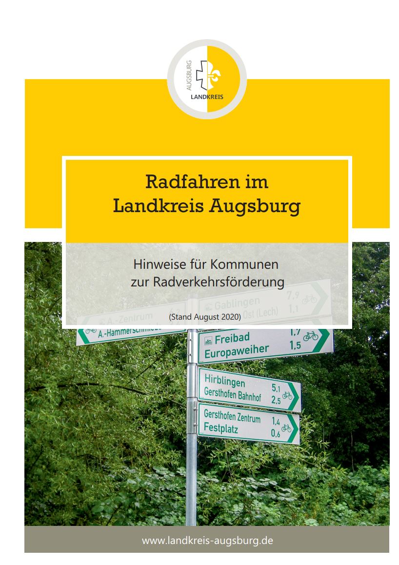 Das Cover der Broschüre: Radfahren im Landkreis Augsburg